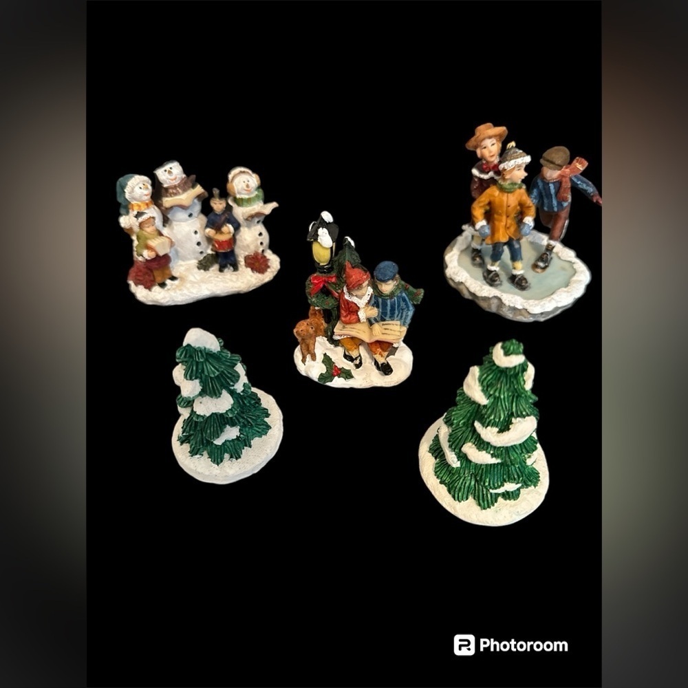 Holiday Set of Figurines and Trees